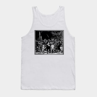 Rembrandt | The Night Watch | Line art Tank Top